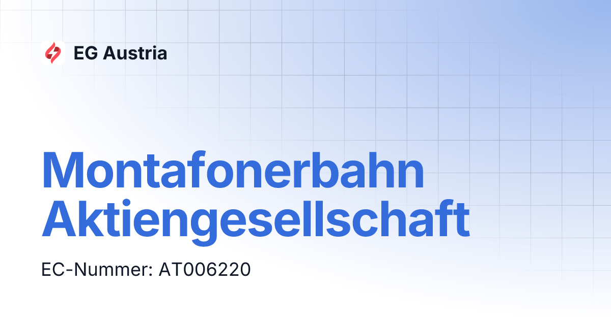 Montafonerbahn Aktiengesellschaft EG Austria