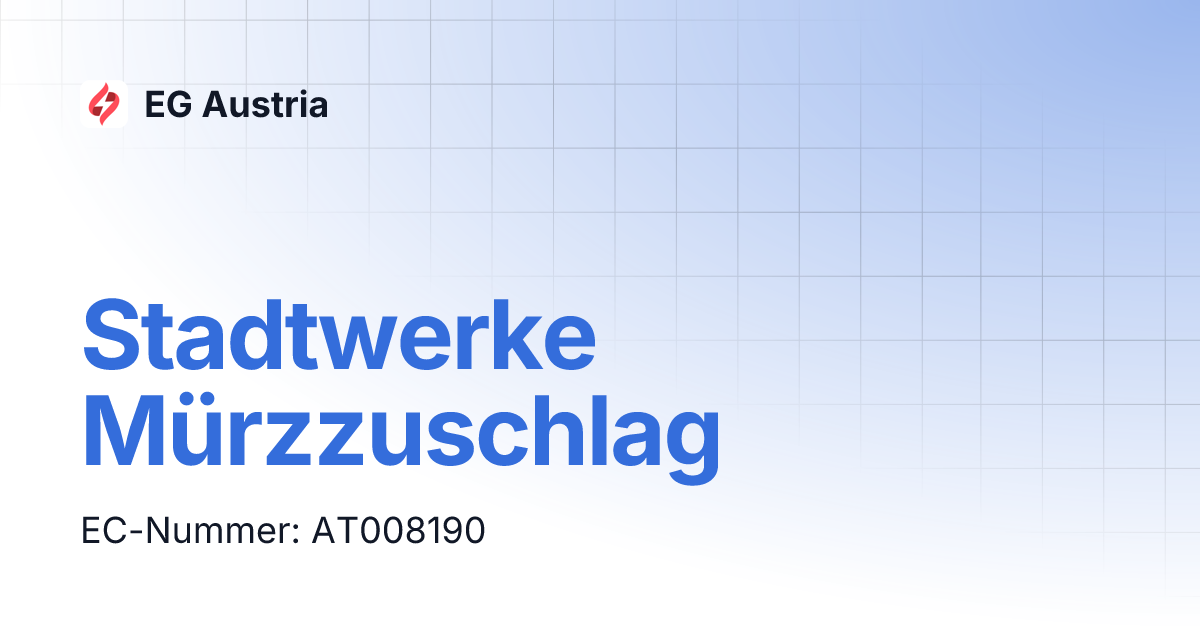 Stadtwerke M rzzuschlag EG Austria