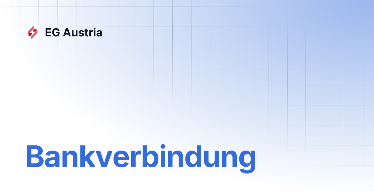 Bankverbindung EG Austria